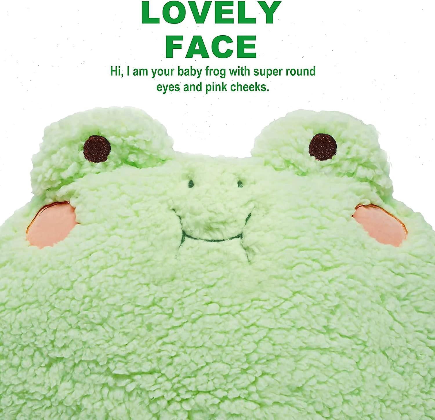 Almohada De Peluche Rana Con Sombrero De Setas – 16.5 Pulgadas De Suavidad, Decoración Kawaii Para Dormitorio Y Regalo Original