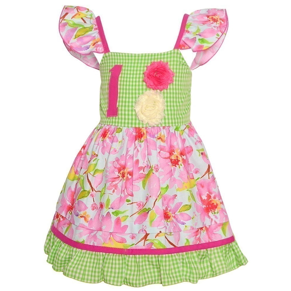 Sophias Style Sophias Style Exclusive Baby Girl Pink Green Floral