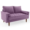 thumbnail image 2 of Koby Home Sectional Loveseat Couch Sofa Mid-Century 58" Sofas Couches for Living Room Lavender Pink, 2 of 4