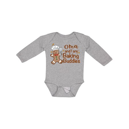 

Inktastic Oma and I Are Baking Buddies Gift Baby Boy or Baby Girl Long Sleeve Bodysuit