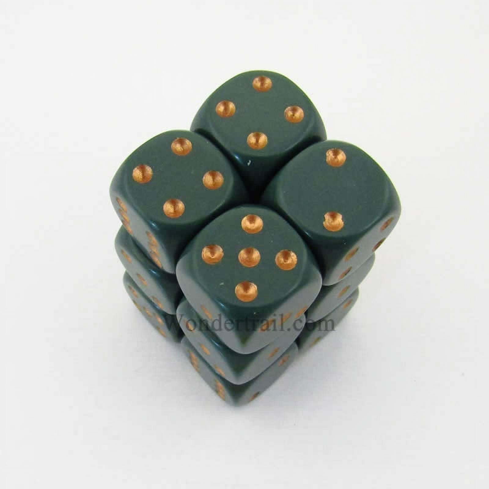 Chessex Würfel-Set „Festive Vibrant“ – 12 Stück, 16 Mm, Mit Braunen Punkten