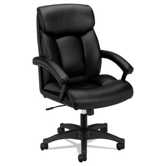 Basyx VL151 Series Executive High-Back Chair Black Leather VL151SB11
