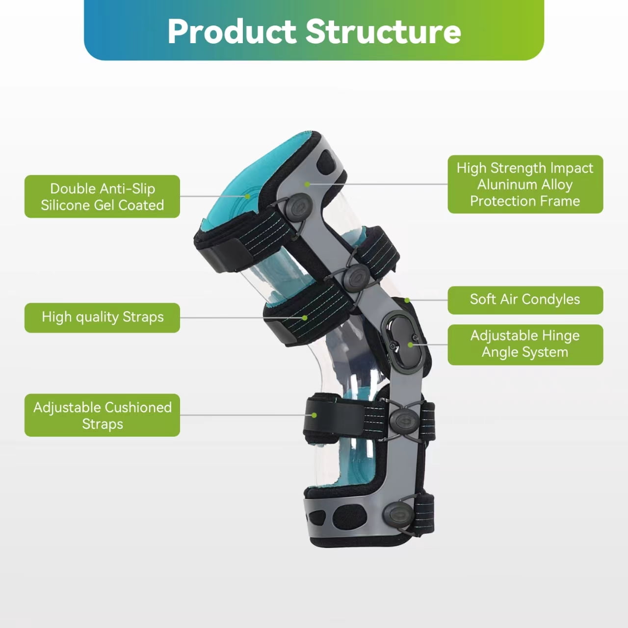 Orthomen ACL Knee Brace for Arthritis (OA) & Preventive Protection & Relief, Ligament Injuries, Sports Injuries-Men & Women (XL-Left)