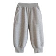 thumbnail image 4 of Faraee Kids Jogger Pants Elastic Waist Toddler Boys Casual Sweatpants with Side Pockets 2T 3T 4T 5T 6T 7T Loose Fit Solid Color Cotton Active Soft Trousers, 4 of 9