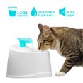 thumbnail image 1 of IRIS USA Pet Water Fountain for Cats and Dogs, White/Blue, 1 of 6