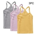 thumbnail image 2 of OGLCCG 3 Pack Girls Tank Top Toddler Spaghetti Strap Y Back Training Sleeveless Undershirts Cotton Solid Color Cami Dance Tank Tops 12M-13Y, 2 of 7