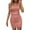 Pink, variant on THDHVS Plus Size Dresses,Women's Summer Casual Print Neck Sleeveless Suspended Strap Dress Beige M