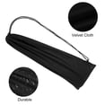 thumbnail image 3 of Uxcell Velvet Lining Double Shoulder Drawstring Soft Badminton Racquet Cover Bag Pouch, Grey/Black 2 Pack, 3 of 6