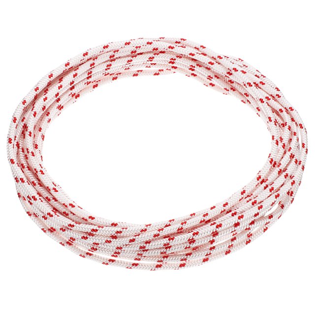 Recoil Starter Rope Pull Cord, 5mm Dia 10m 33ft Polyester Pull Cord, Red and White