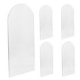 thumbnail image 4 of GAXIRE 5Pcs Desktop Irregular Shape Mirror for Personal Use and Makeup Supplies Silver 7.9x3.9in, 4 of 8