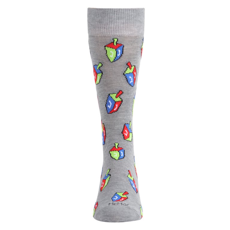 Colorful Hanukkah Dreidel Novelty Crew Socks photo 2