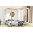 thumbnail image 6 of Natural Color King Size Canopy Bed - Build With Support Legs Platform In For A Sound Rest, 6 of 6