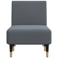 thumbnail image 2 of vidaXL Chaise Longue en Velours Gris Foncé, 2 of 5