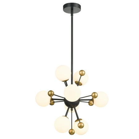 Light Society Carter Chandelier With Milk Glass In Black Gold From Accuweather Light Society Carter Chandelier With, Morley 6 Light Black Chandelier With Clear Glass Shade