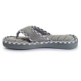 thumbnail image 2 of Roxoni Womens House Slippers Open Toe Thong Slide Grey, 2 of 4