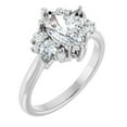 thumbnail image 2 of Marquise Cut Diamond Ring, Multi Stone Shape Diamond Engagement Ring, Women's Cluster Diamond Wedding Ring, 925 Sterling Silver, 2.4 Ct Simulated Diamond, Thanks Giving Gift Ring, 2 of 3