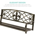 thumbnail image 3 of Best Choice Products 2-Person Metal Outdoor Porch Swing, Hanging Patio Bench w/ Weather-Resistant Steel - Bronze, 3 of 7