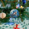 thumbnail image 5 of Funny Christmas Ornament,Shark Emerging In Wave,Xmas Round Ceramic Pendant, 5 of 6