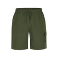 thumbnail image 2 of Yaoyar Mens Classic Fit Walking Hiking Shorts Casual and Fashionable Solid Color Summer Drawstring Elastic Waist Shorts, 2 of 6