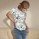 thumbnail image 3 of Balery Bicycle Body de cuello redondo de manga corta para mujer Tops de manga corta Tops básicos-Large, 3 of 7