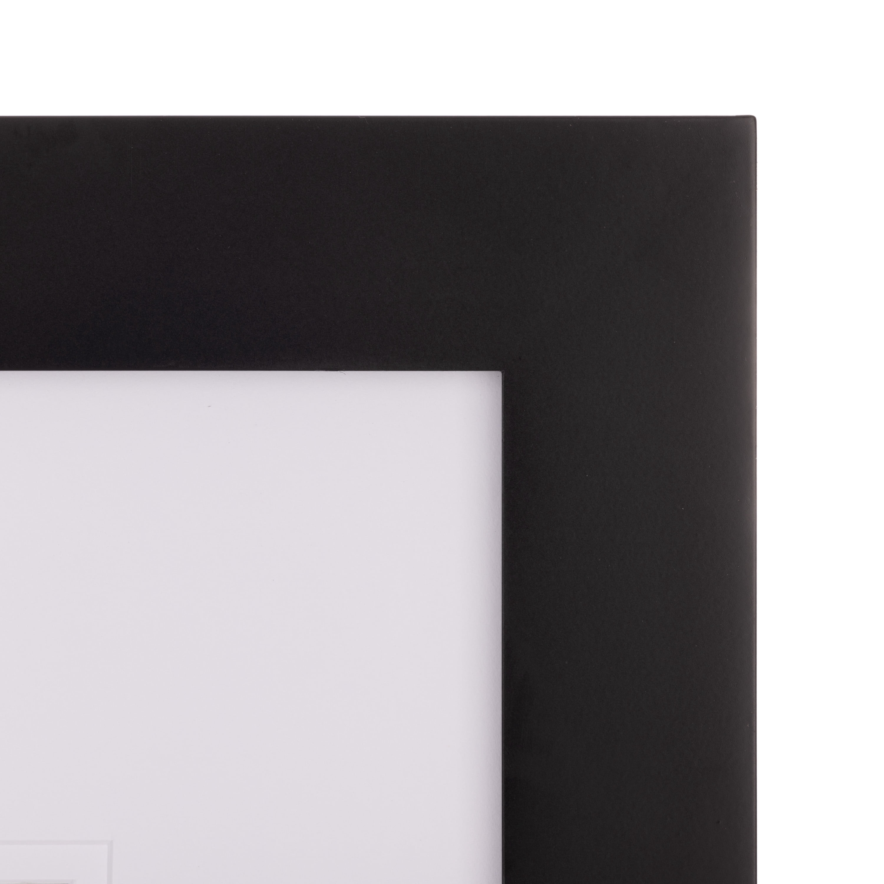 Gallery Solutions 16"x20" Wall Picture Frame, Double White Mat for 11"x14" Image - Black