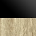 thumbnail image 2 of Bestar Alhena 63W TV Stand for 50 inch TV in uv black & sandy brown oak, 2 of 13