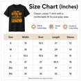 thumbnail image 4 of Becoming a Legend Funny Aging Graphic T-Shirt, Unisex Classic Fit, Cotton-Rich 180 GSM, Front Print, 4 of 5