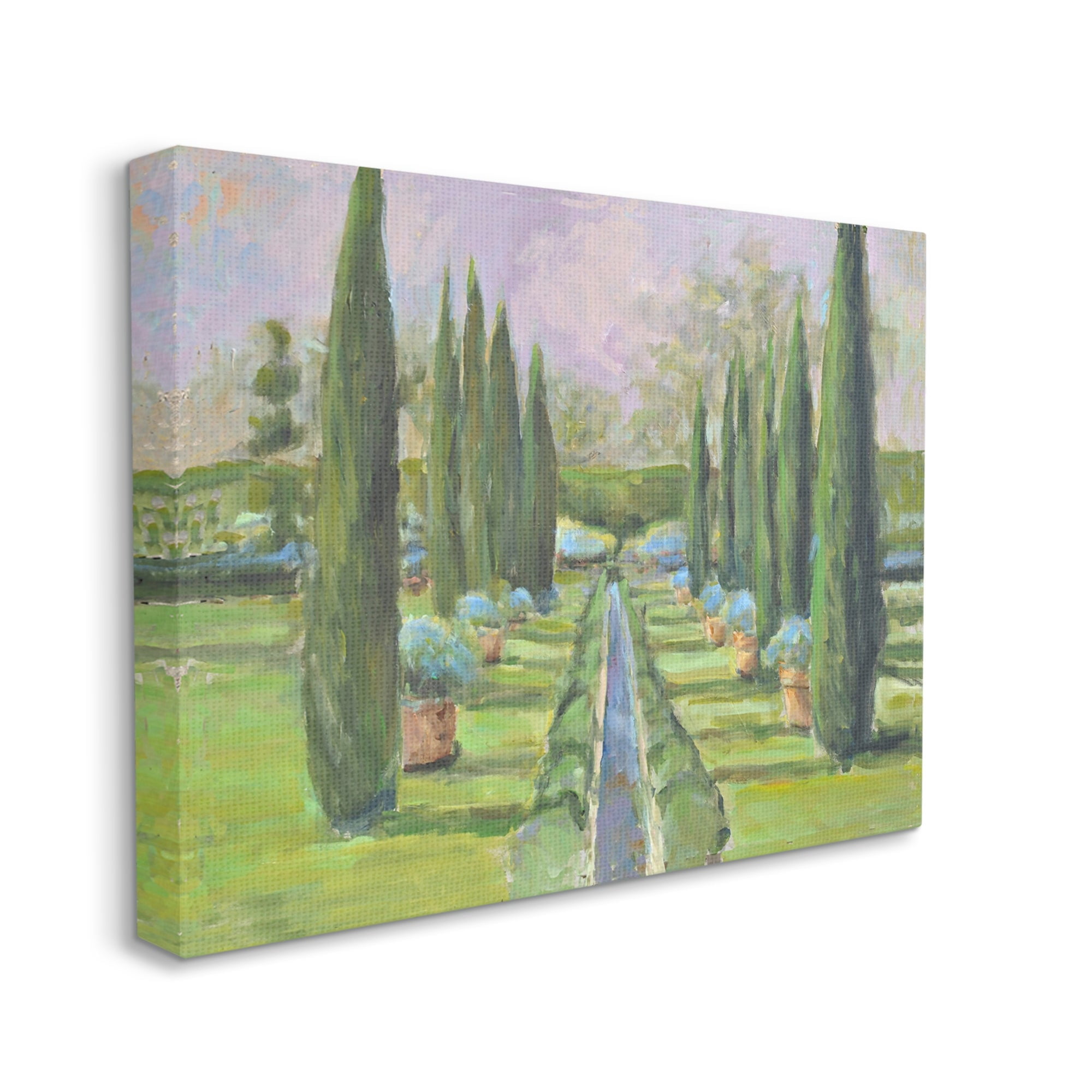 Stupell Industries Elegant Manicured Gardens Landscaped Topiary Greenery Painting Gallery Wrapped Canvas Print Wall Art, Design by Allayn Stevens