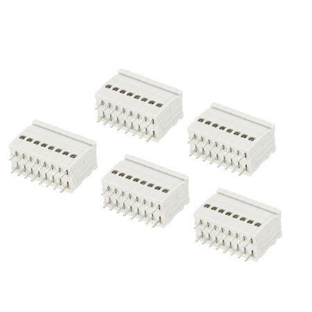 Uxcell PCB Spring Terminal Block Connector KF141AV 150V 2A 2.5mm 8 Pin 5 Pack