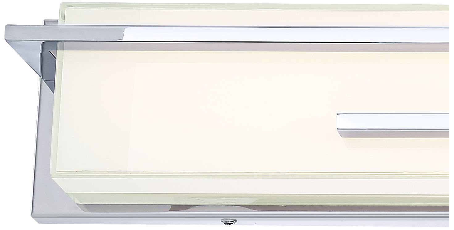 Possini Euro Design Jada Modern Wall Light Chrome Hardwire 33 3/4" Light Bar LED Fixture White Glass for Bedroom Bathroom Vanity Reading Living Room - image 3 of 7