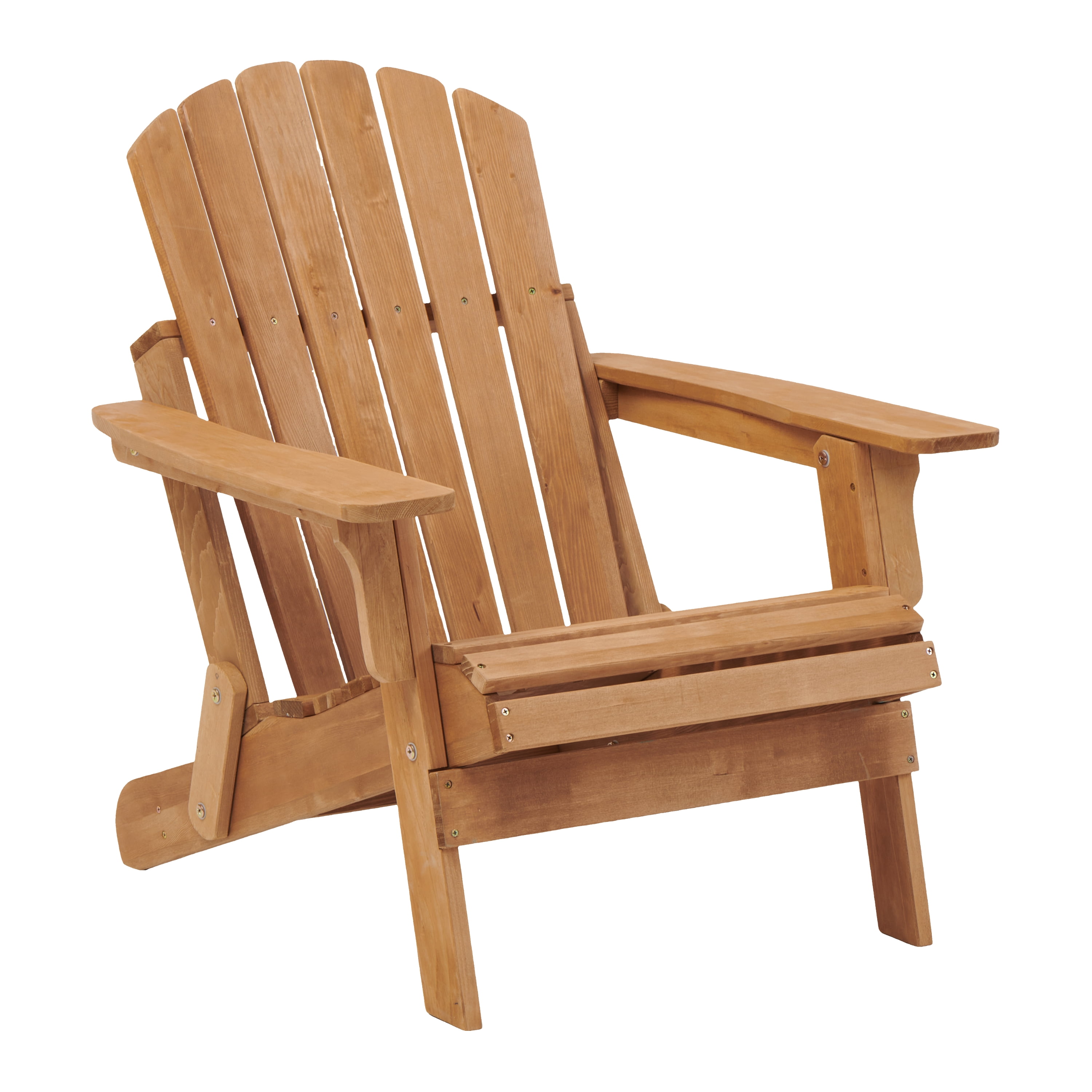 Oversized Hemlock Wood Folding Adirondack Chair, Pre-Assembled Seat & Backrest 330 LBS Capacity Outdoor Patio Chair for Garden Pool Backyard Fire Pit