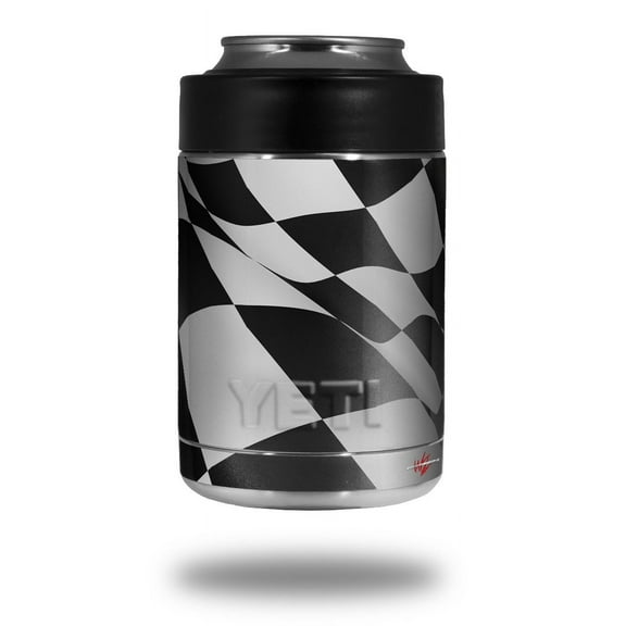 Skin Decal Wrap for Yeti Colster, Ozark Trail and RTIC Can Coolers - Checkered Racing Flag (COOLER NOT INCLUDED) by WraptorSkinz