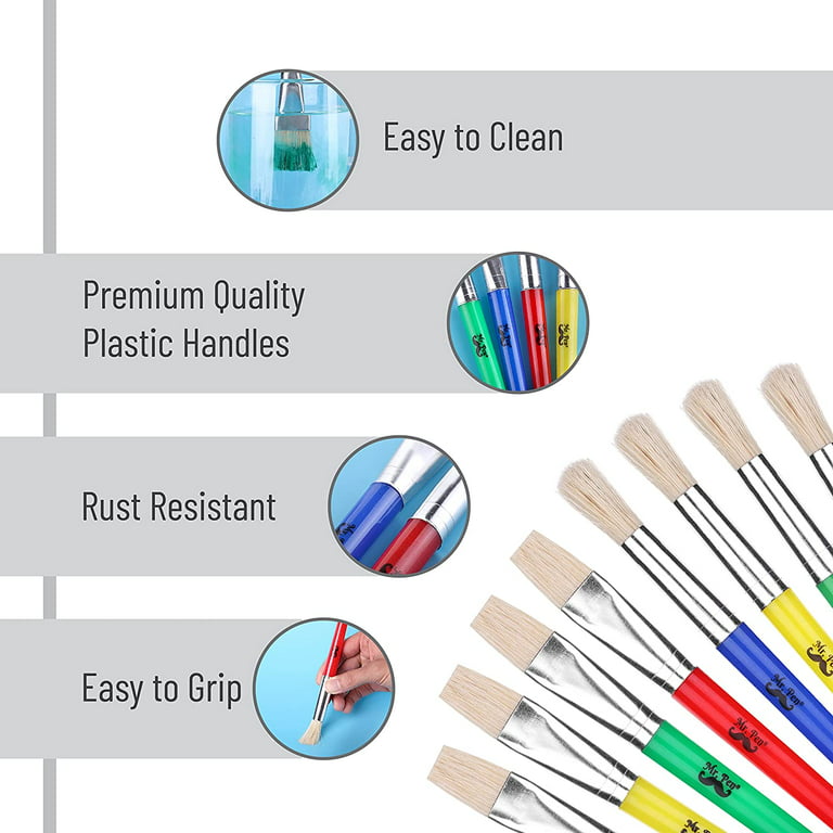 Mr. Pen- Paint Brushes for Kids, 8 Pcs, Toddler Paint Brushes, Chubby Paint  Brushes, Round Paint Brush