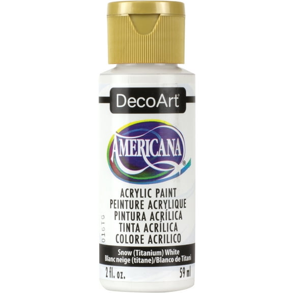 Multipack of 6 - Americana Acrylic Paint 2oz-Snow White - Opaque