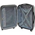 thumbnail image 2 of Travelers Club Chicago 20" Hardside Rolling Carry On Luggage - Silver, 2 of 3