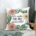 thumbnail image 4 of Sunflower Pillow Covers 16x16 Set of 4, Spring Farmhouse Throw Pillow Covers Monstera Leaves Pillowcase Spring Decorations Velvet Cushion Case for Home Outdoor Yard, 4 of 5