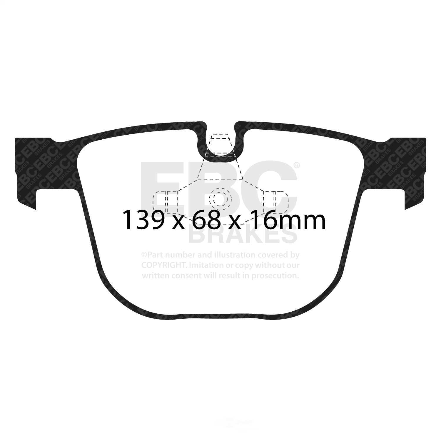 EBC Brakes Bluestuff NDX Trackday Brake Pad Set Fits select: 2008-2010 BMW 535, 2006-2009 BMW 750