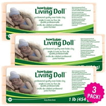 Multipack of 3 - Super Sculpey Living Doll Clay 1lb-Baby