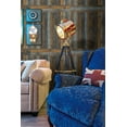 thumbnail image 2 of Dundee Deco Peel and Stick 3D Self Adhesive Foam Wallpaper - Charcoal Merigold Blue Faux Wood, 2.3 ft x 2.3 ft, 2 of 3