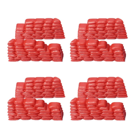 BESTOYARD Training Sandbag Plastic Scenario Accessory Kit Red 50Pcs