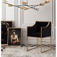 thumbnail image 2 of TOV Furniture Atara 20" Transitional Velvet Dining Chair in Black/Gold, 2 of 6