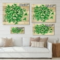 thumbnail image 4 of Designart 'Green Vintage Leaves of Shamrock' Traditional Print on Natural Pine Wood, 4 of 5