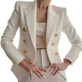 thumbnail image 2 of Mifelio Blazers for Women, Women's Slimming Pure Color Fashion Casual Suit Short Jacket Temperament Elegant Formal Jacket Jacket Jackets for Women Khaki XXXL, 2 of 4