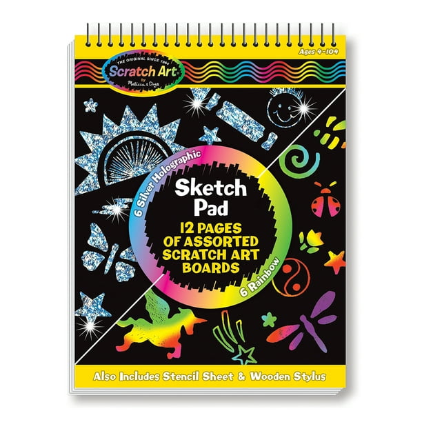 Melissa & Doug Scratch Art Sketch Pad With 12 ScratchArt Boards and