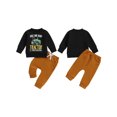 thumbnail image 2 of Elippeo Toddler Boys Fall Outfits 3 6 12 18 24 Months 3 Years Letter Tractor Print Long Sleeve Sweatshirts and Long Pants 2Pcs Clothes Set, 2 of 9