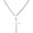 Silver, variant on Cross Necklace for Men, Silver Gold Stainless Steel Plain Cross Pendant Necklace for Men Box Chain 18-26 Inch