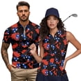 thumbnail image 2 of Aplkyhs 250th Anniversary Couple Golf Shirts Women Sport Cloth Moisture Wicking Suitable for Tennis Enthusiasts Machine Washable Soft and Comfortable, 2 of 6