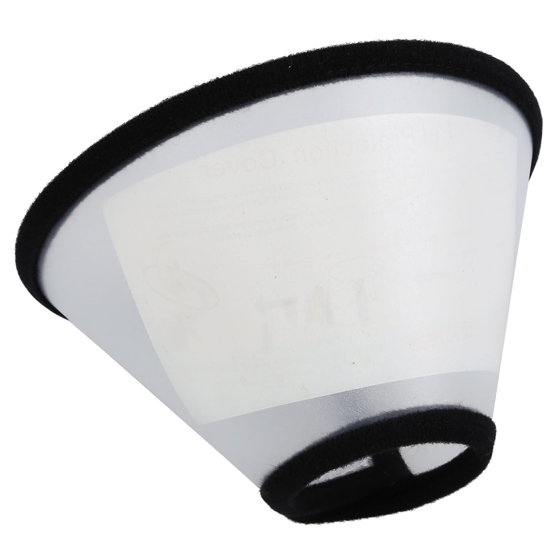 Elizabethan Dog Cat Pet Wound Healing Cone E- Collar White with Black