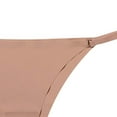 thumbnail image 4 of Odeerbi 2025 Ice Silk Briefs Seamless Underwear Women's Seamless T Pants European And American Leopard Print Thongs Low Waist Breathable Panties Beige, 4 of 5