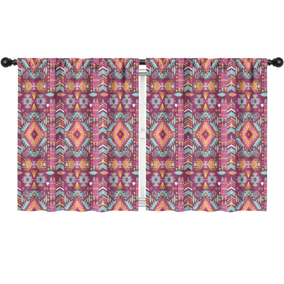 Blackout Kids Curtains,Boho Bohemia Geometric Line Art Childrens Insulated Curtains Set Of 2,Bedroom Essentials,Toddler Room Decor 52"x63"(132x160cm)